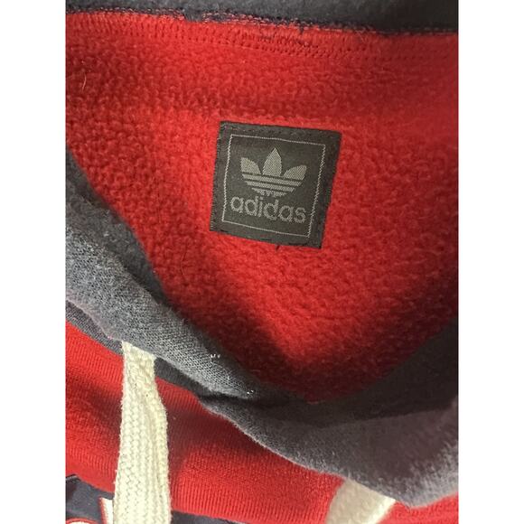 Adidas Originals Trefoil Red Navy SAMPLE Hoodie Hooded Sweatshirt Rare Prototype - Picture 14 of 16